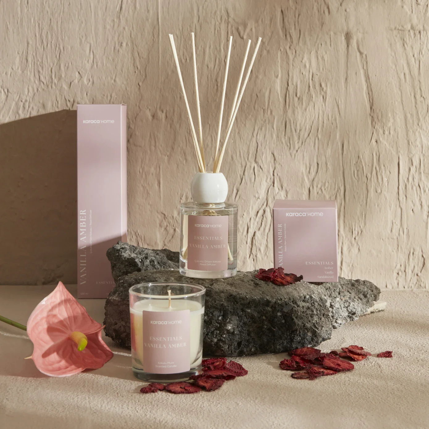 Karaca Home Vanilla Amber Reed Diffuser, 100 ml, Dusty Rose - Image 4