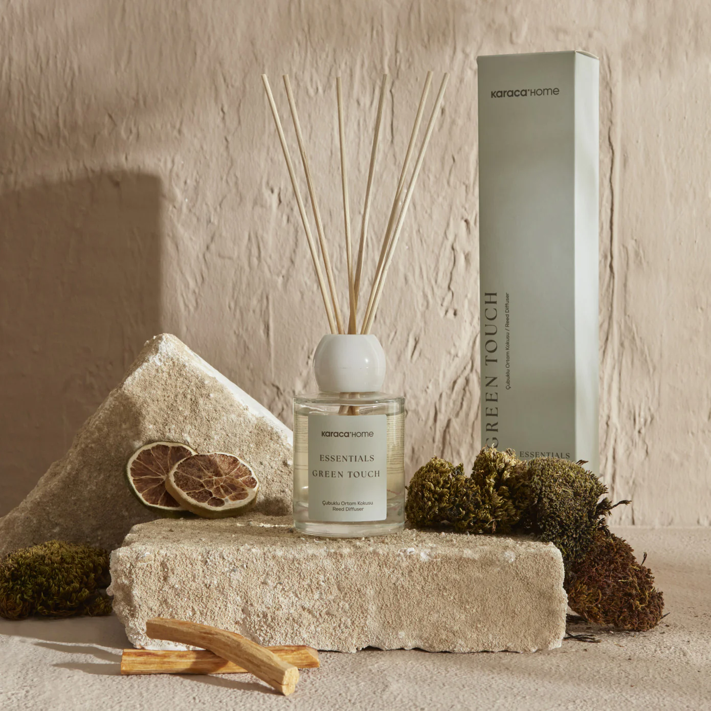 Karaca Home Essentials Green Touch Reed Diffuser 100ml, Aquamarine - Image 2