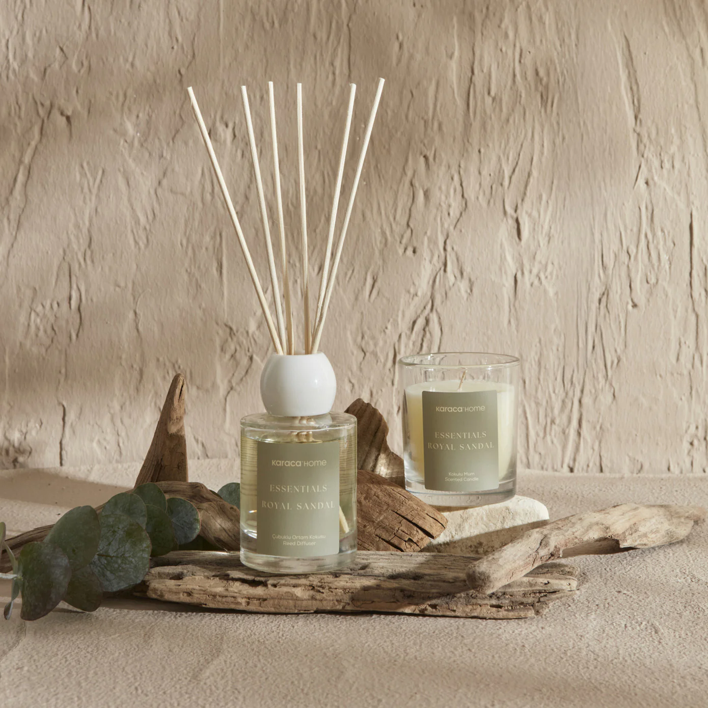 Karaca Home Essentials Royal Sandal Reed Diffuser 100ml, Khaki - Image 3