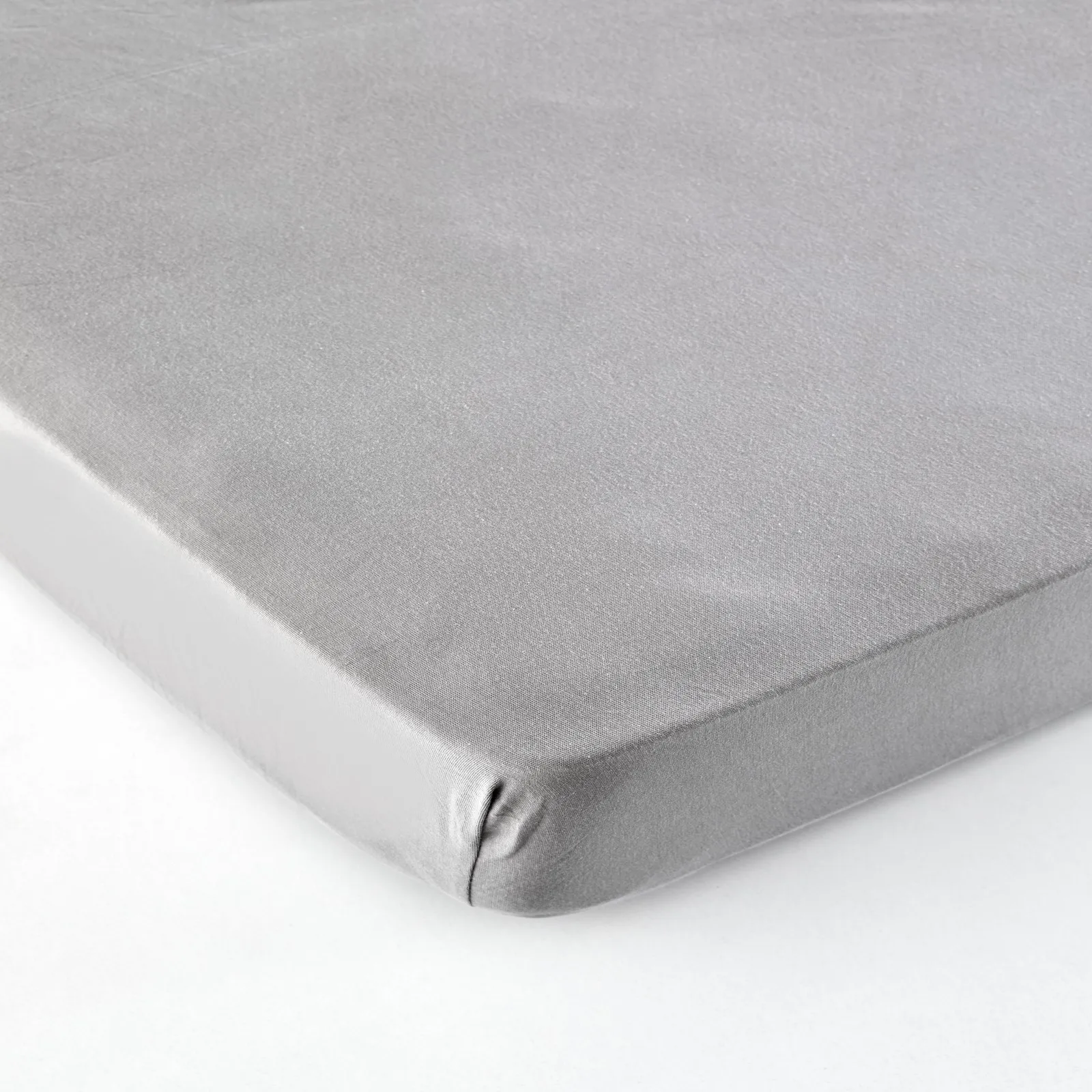Karaca Home Jersey 100% Turkish Cotton Baby Fitted Sheet, Single, Grey - Image 3