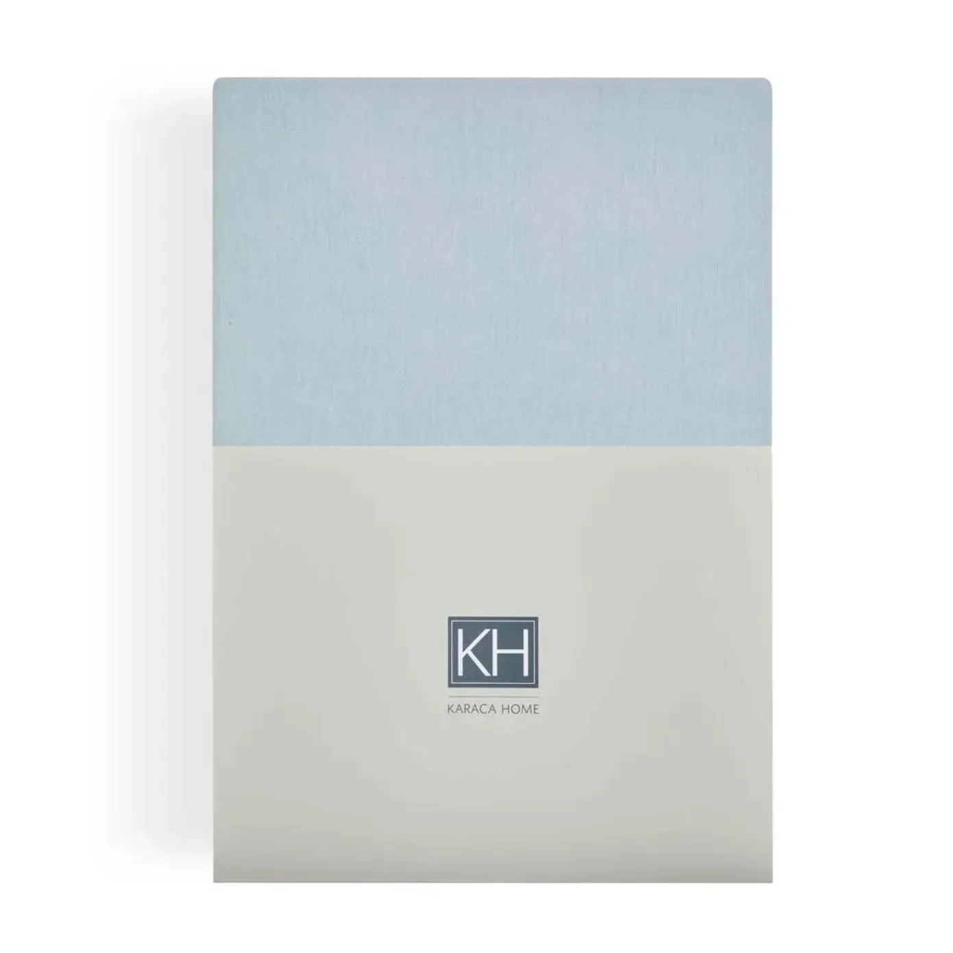 Karaca Home Jersey 100% Turkish Cotton Fitted Sheet, Double, Light Blue