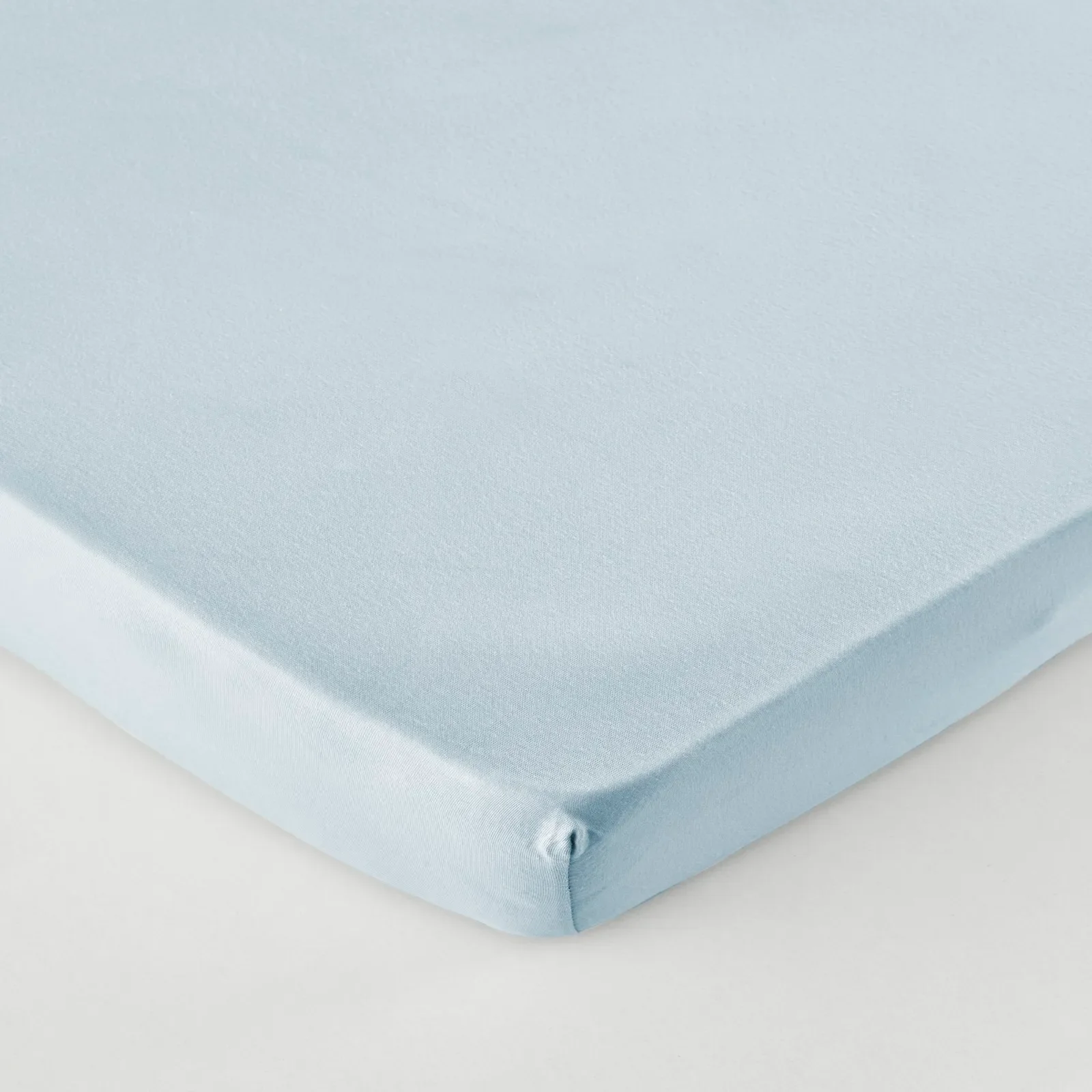 Karaca Home Jersey 100% Turkish Cotton Fitted Sheet, King, Light Blue - Image 3