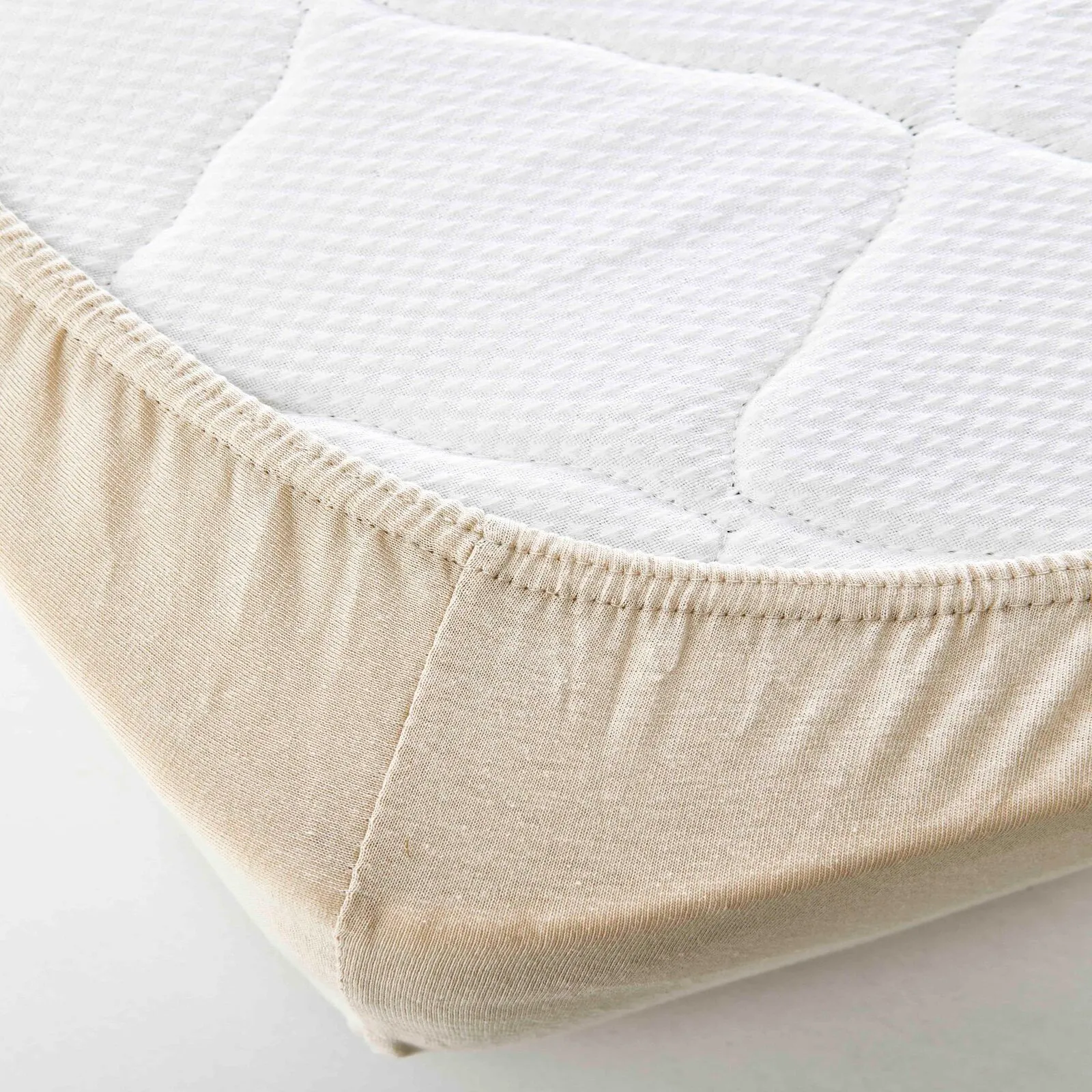 Karaca Home Jersey 100% Turkish Cotton Fitted Sheet, Super King, Beige - Image 3