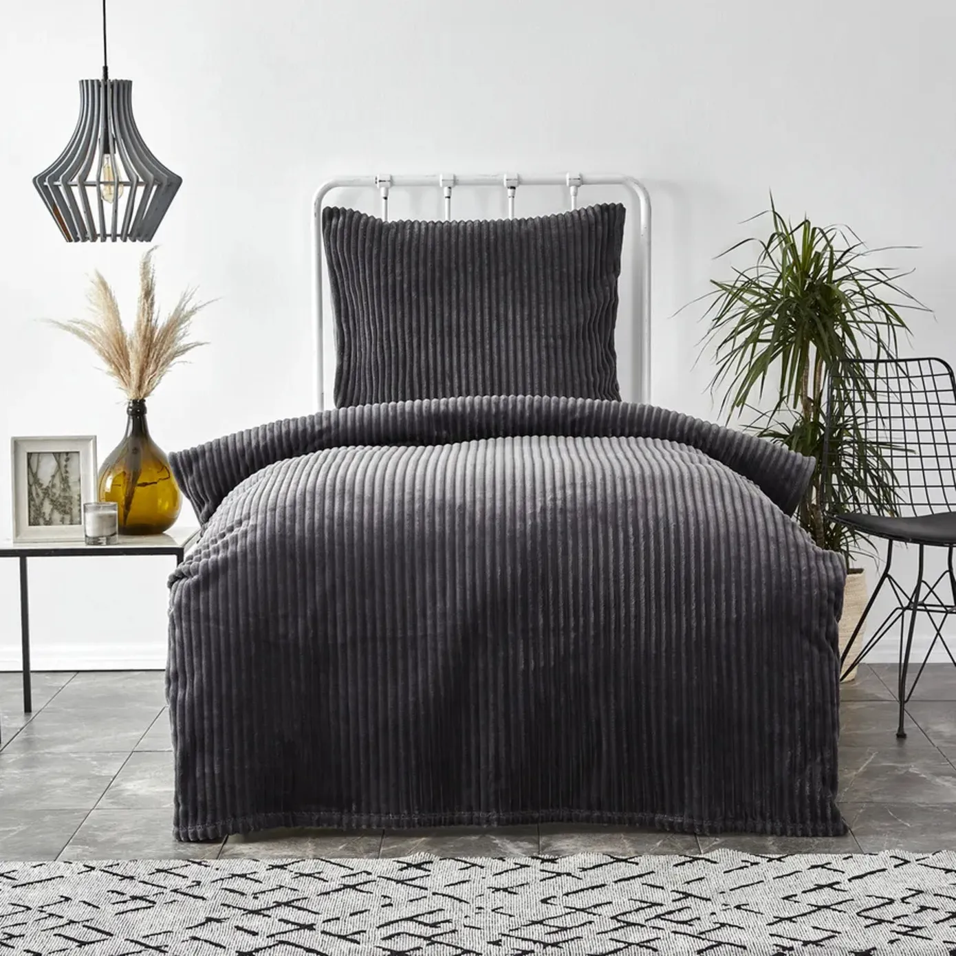 Karaca Home Joena Soft Bedspread Set, Single, Grey