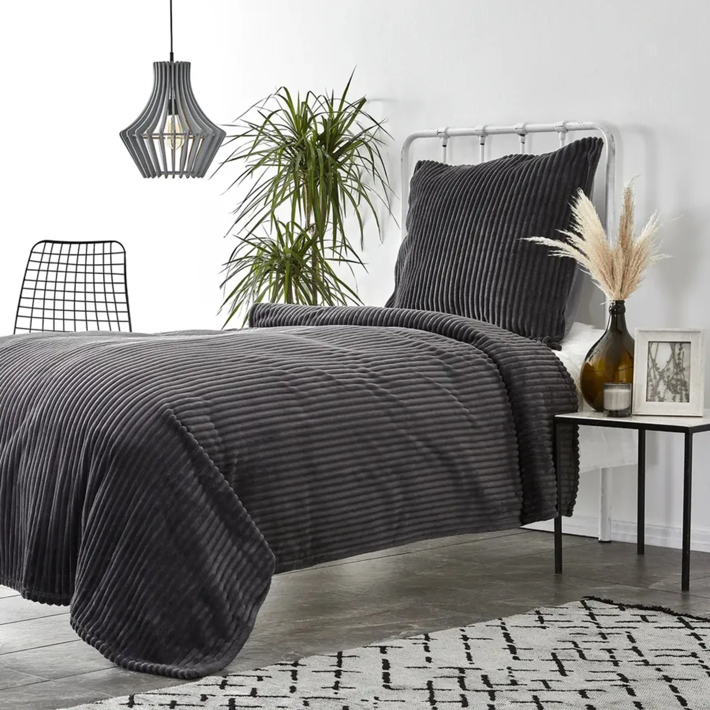 Karaca Home Joena Soft Bedspread Set, Single, Grey - Image 2