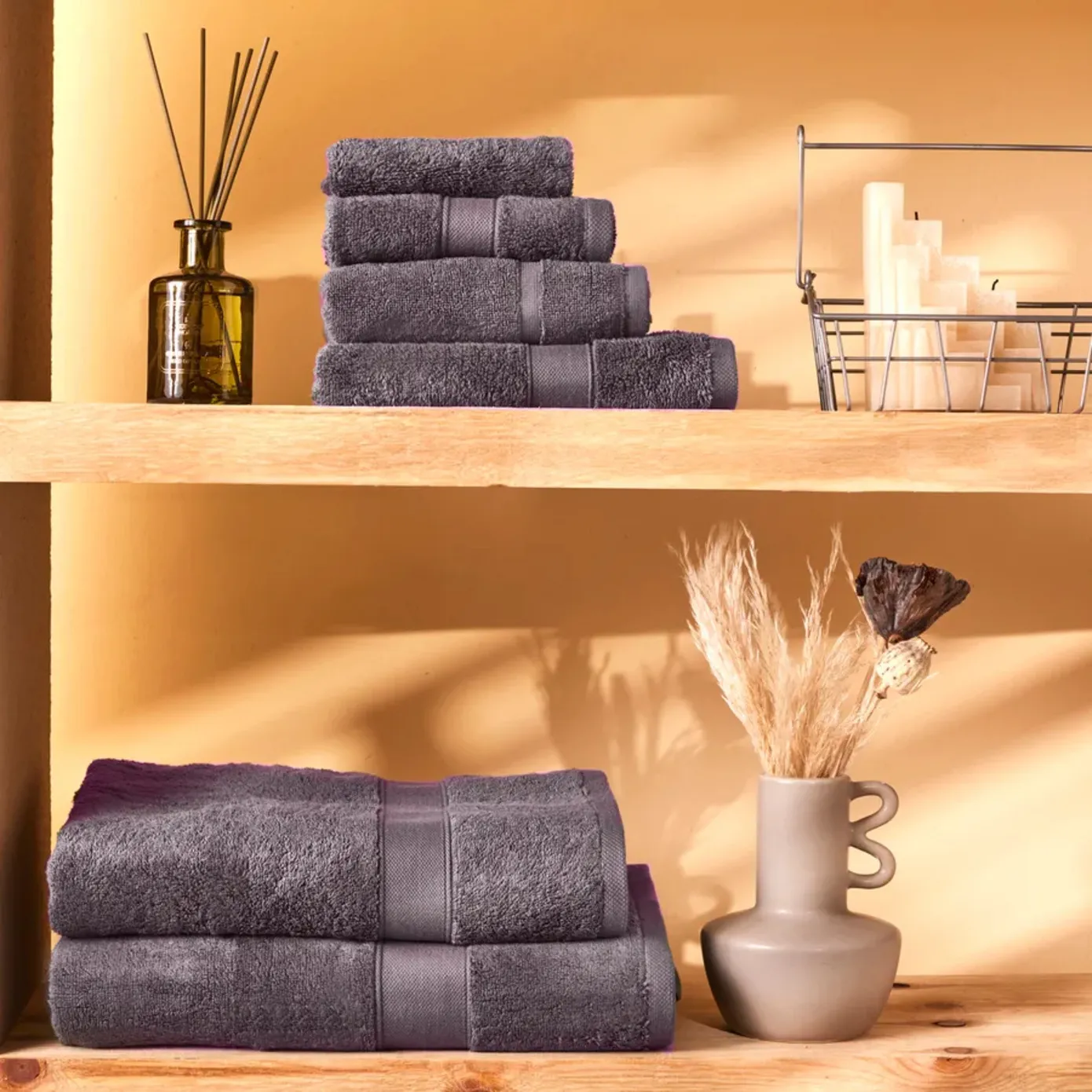 Karaca Home Joey Egyptian Cotton Hand Towel, 50cmx100cm, Teal - Image 3