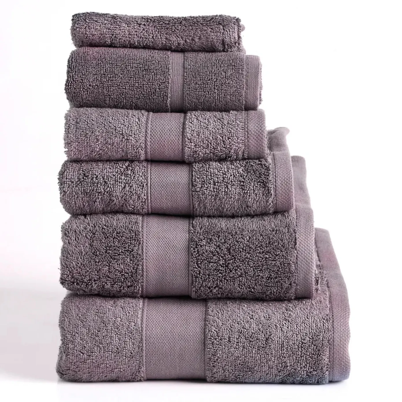 Karaca Home Joey Egyptian Cotton Towel Set, Anthracite - Image 2