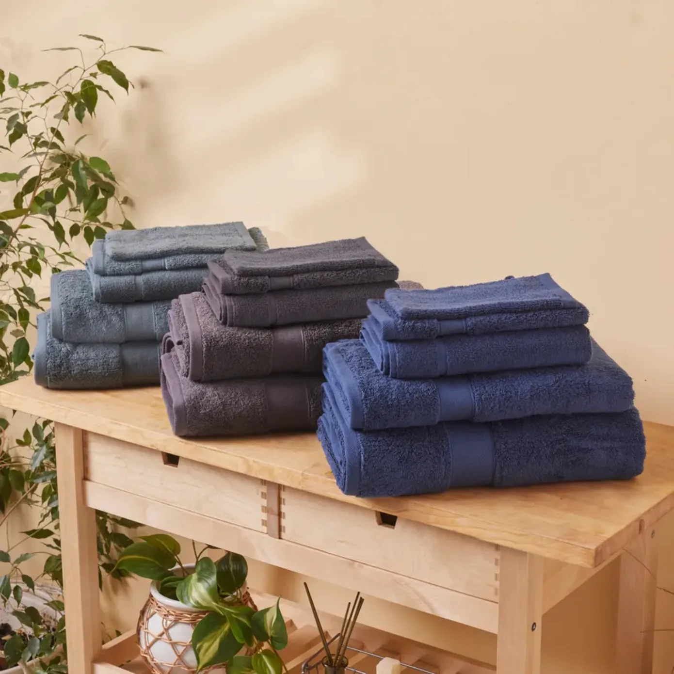 Karaca Home Joey Egyptian Cotton Towel Set, Anthracite - Image 5