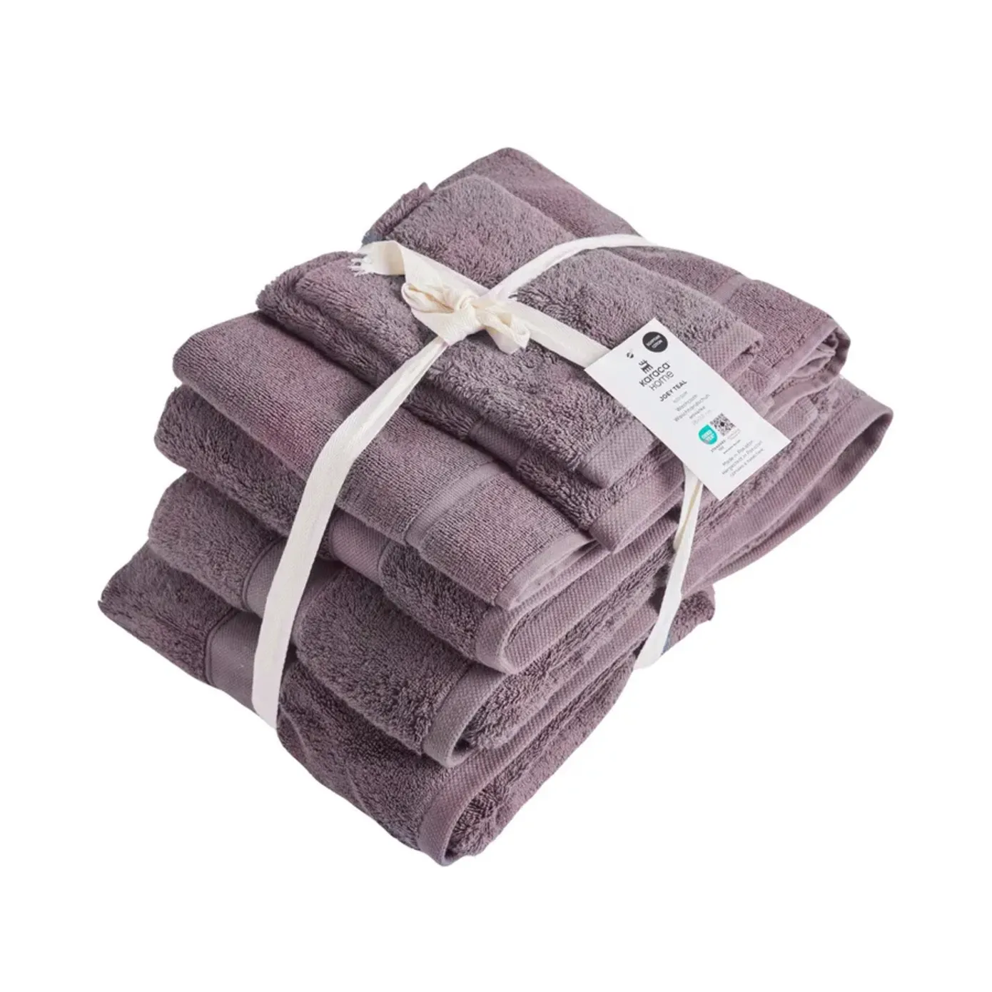 Karaca Home Joey Egyptian Cotton Towel Set, Anthracite - Image 6