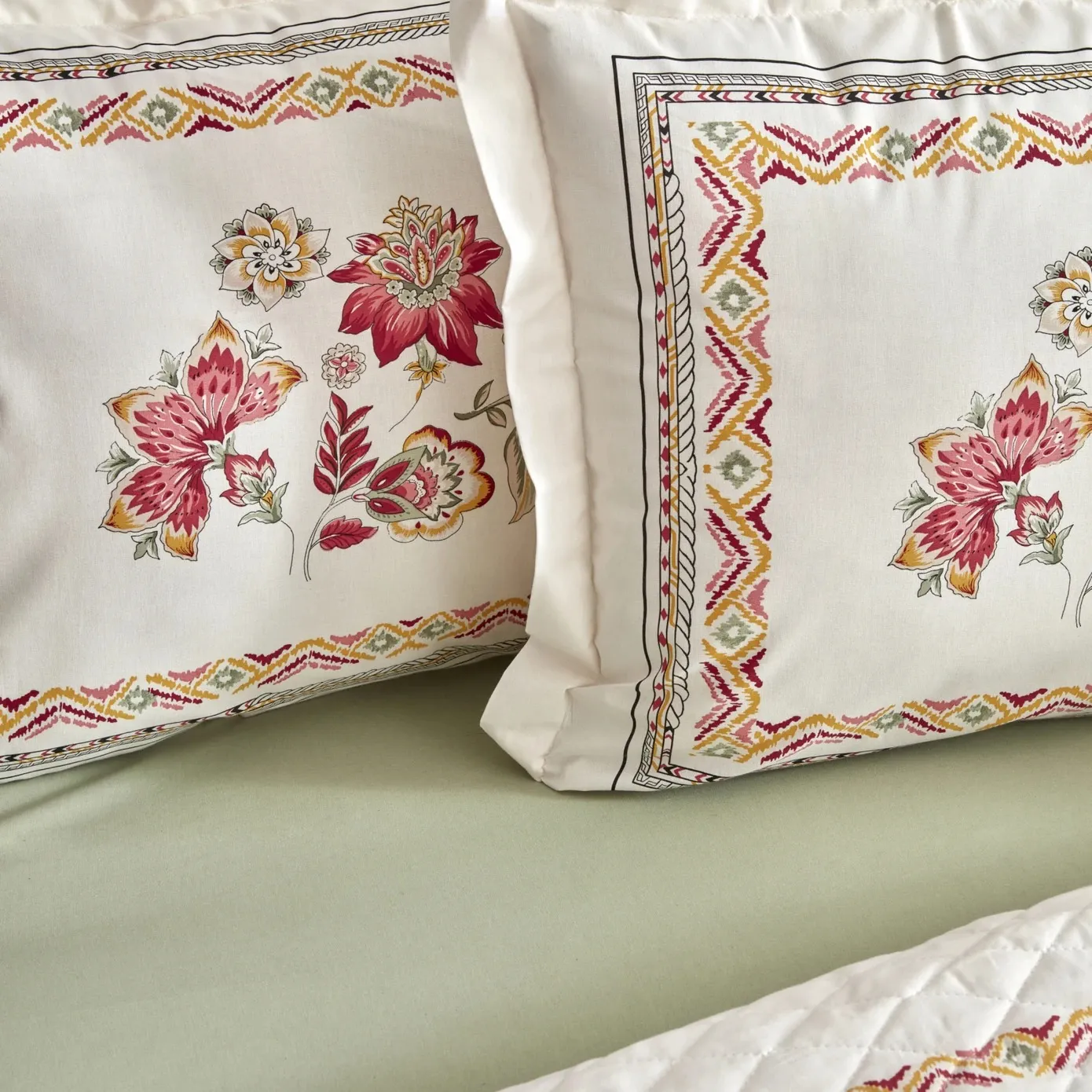 Karaca Home Keira Summer 100% Turkish Cotton Duvet Cover Set with Bed Sheet, Double, Pomegranate Flower - Image 8