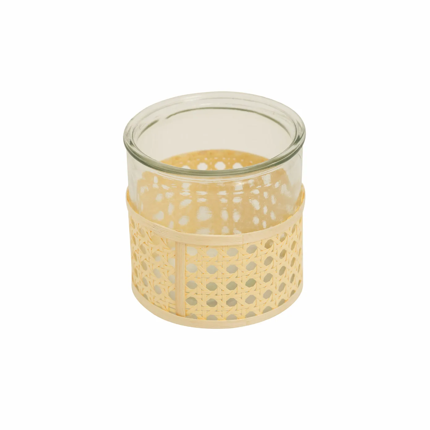 Karaca Home Melenie Glass Tealight Candlestick, 12cm, Yellow