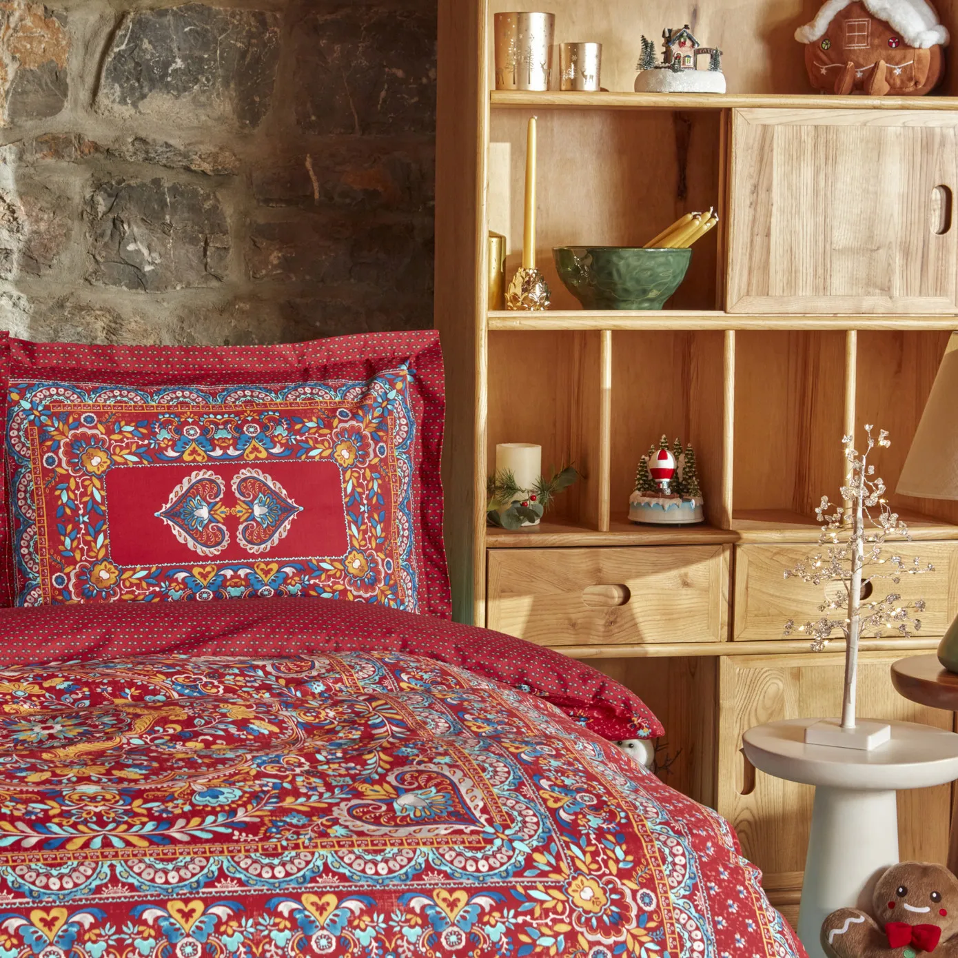 Karaca Home Mihver Pano 100% Turkish Cotton Duvet Cover Set with Bed Sheet, Double, Multi - Image 5