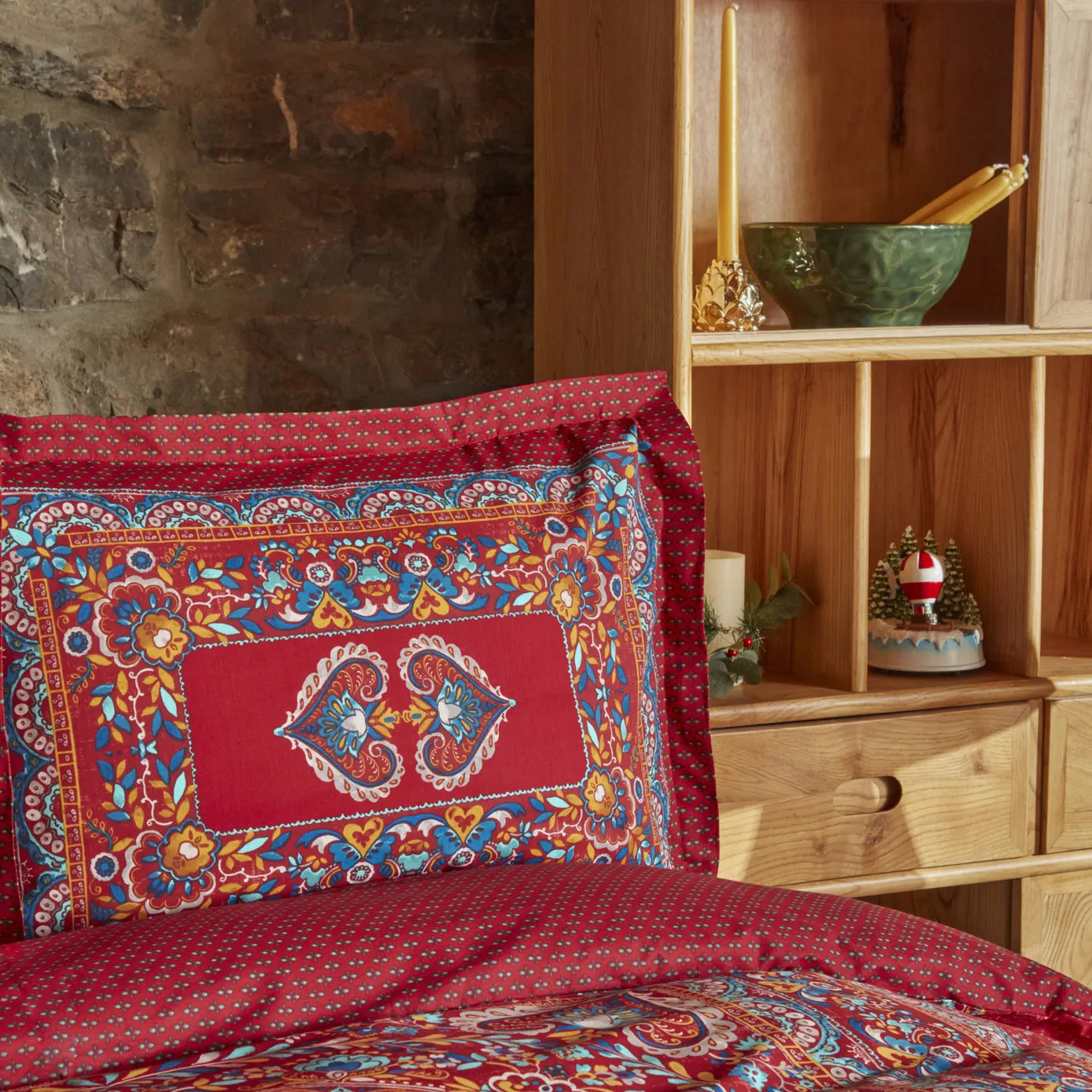 Karaca Home Mihver Pano 100% Turkish Cotton Duvet Cover Set with Bed Sheet, Double, Multi - Image 6