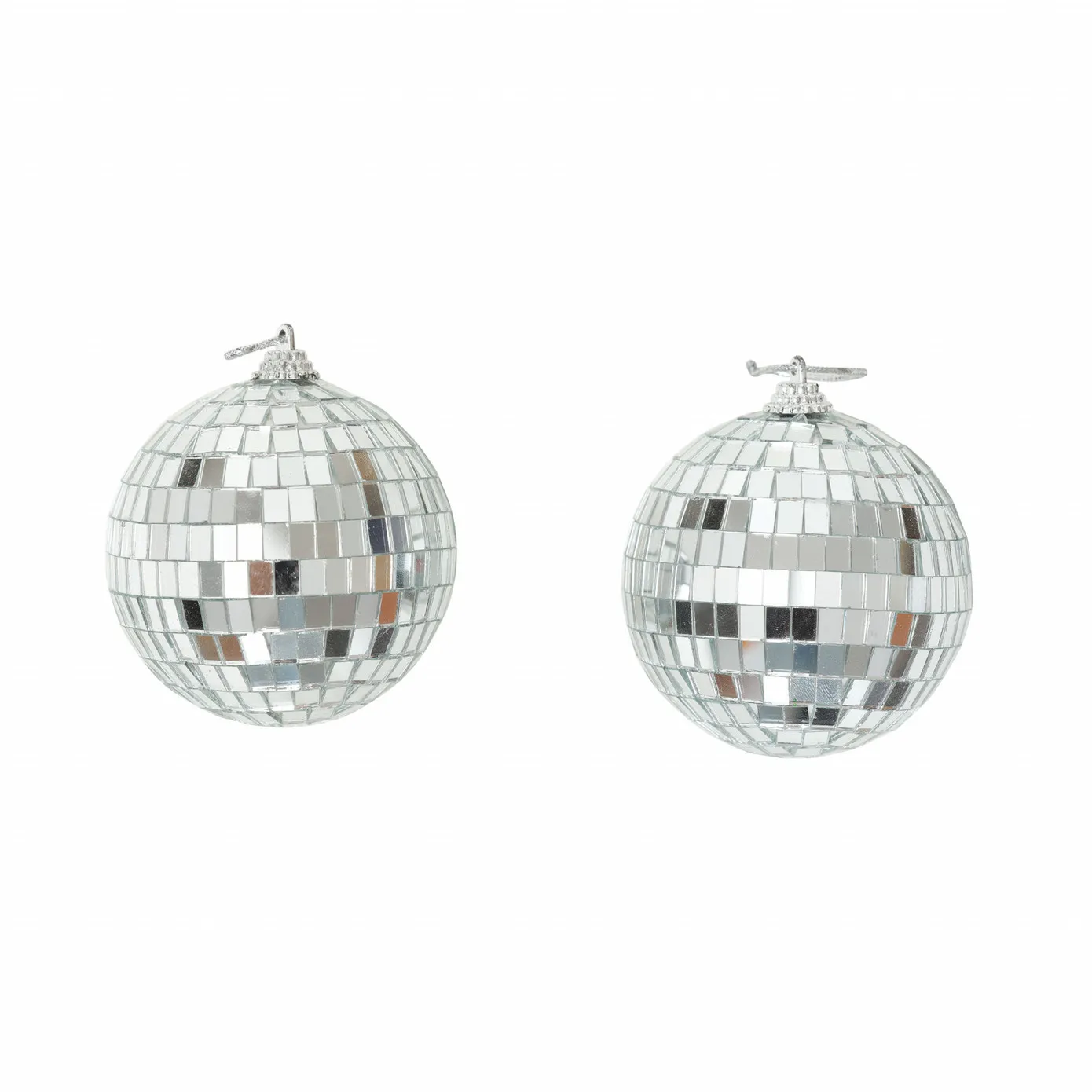 Karaca Home New Year Christmas Ball Tree Bauble Set, 2 Piece, 8cm, Silver - Image 2