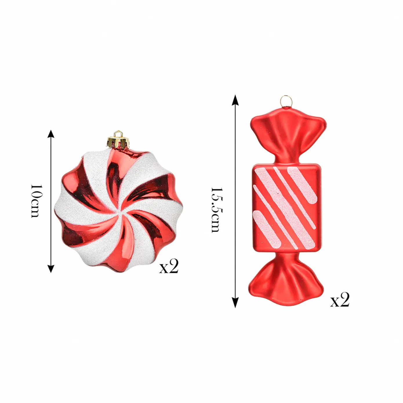 Karaca Home New Year Christmas Cany Pleasure Tree Decoration Set, 4 Piece, Multi - Image 4