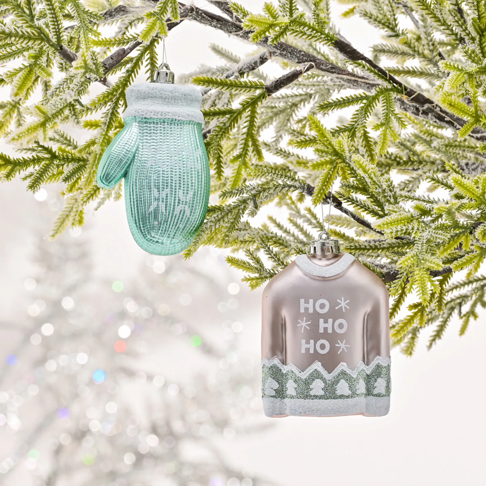 Karaca Home New Year Christmas Wool Tree Decoration Set, 2 Piece, Multi - Image 2