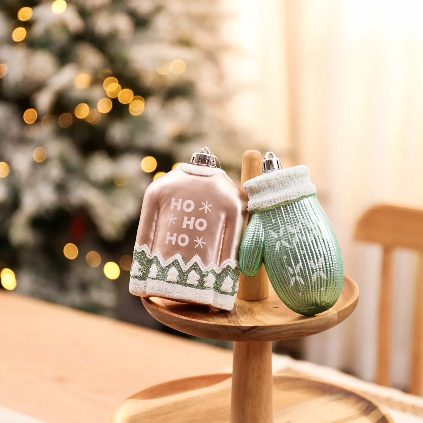 Karaca Home New Year Christmas Wool Tree Decoration Set, 2 Piece, Multi - Image 3