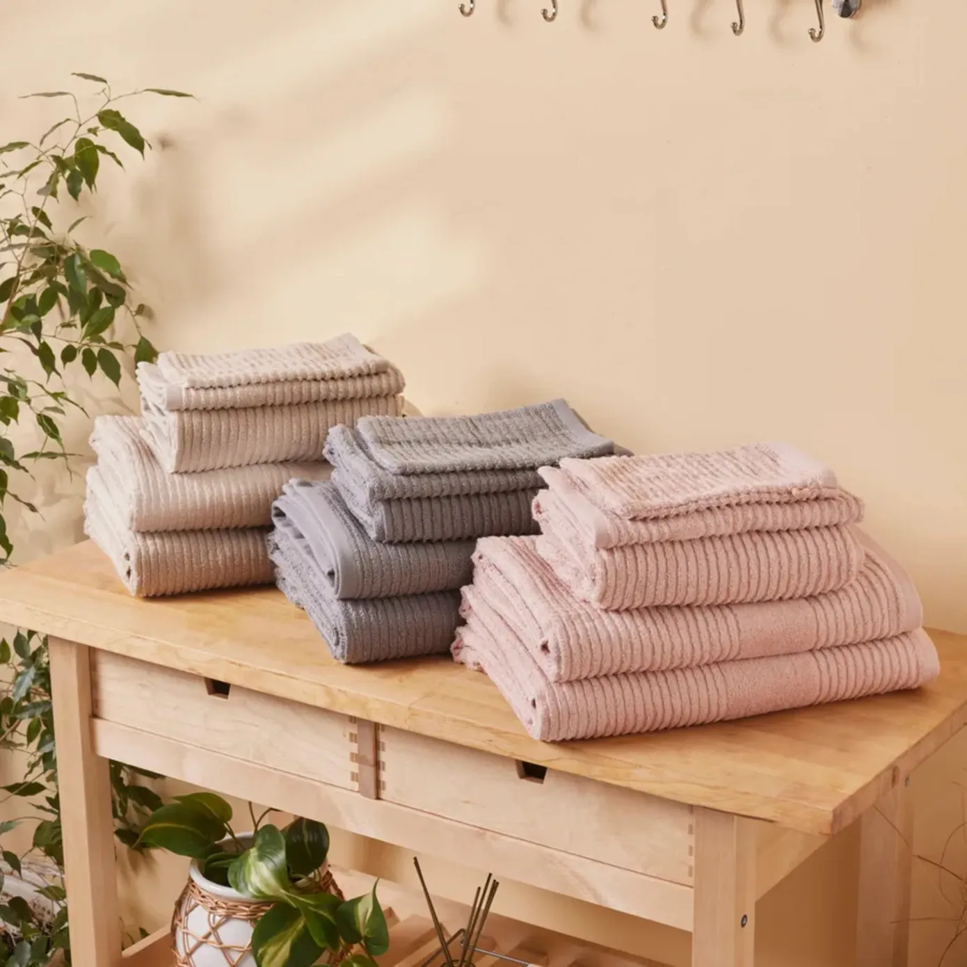 Karaca Home Rachel Supreme 100% Cotton Towel Set, Beige - Image 5
