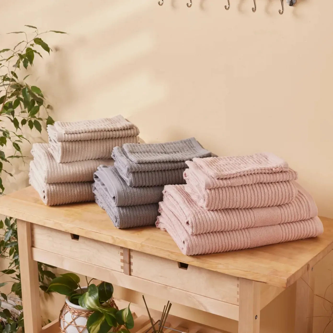 Karaca Home Rachel Supreme Cotton Towel Set, Light Rose - Image 5