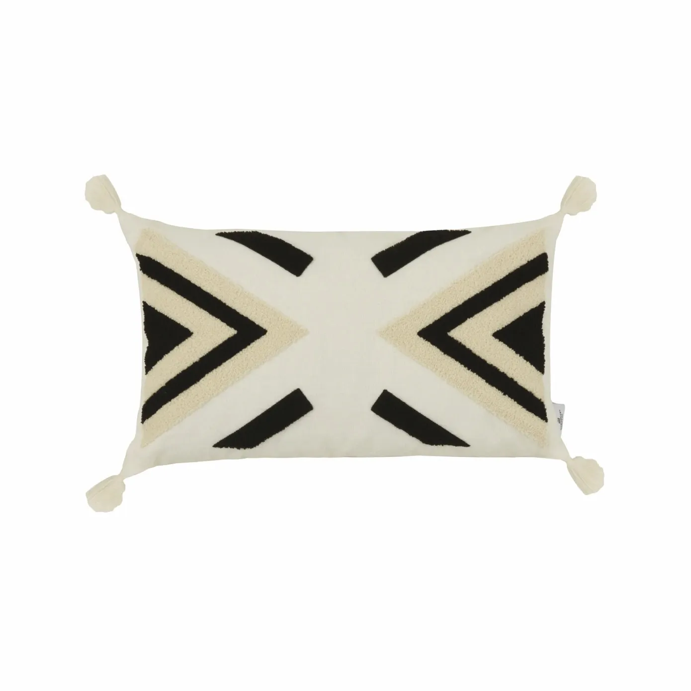 Karaca Home Russo Filled Cushion, 31cmx50 cm, Beige-Black - Image 2