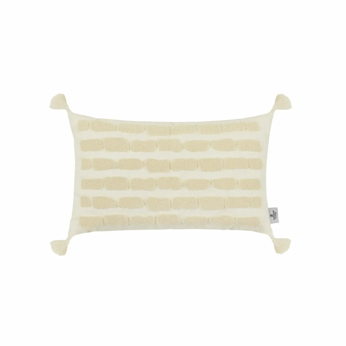 Karaca Home Sheri Filled Cushion, 31cmx50cm, Cream - Image 2
