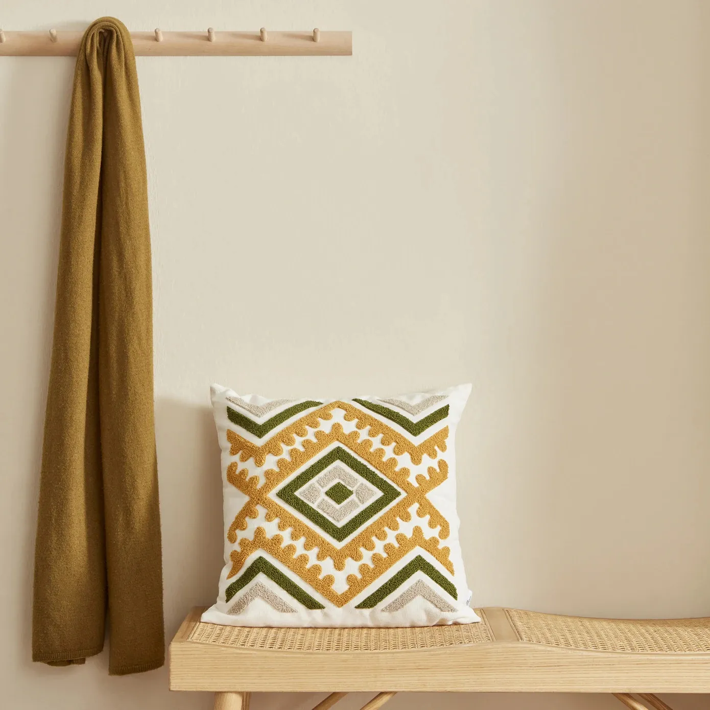 Karaca Home Warren Filled Cushion, 43cmx43cm, Multi