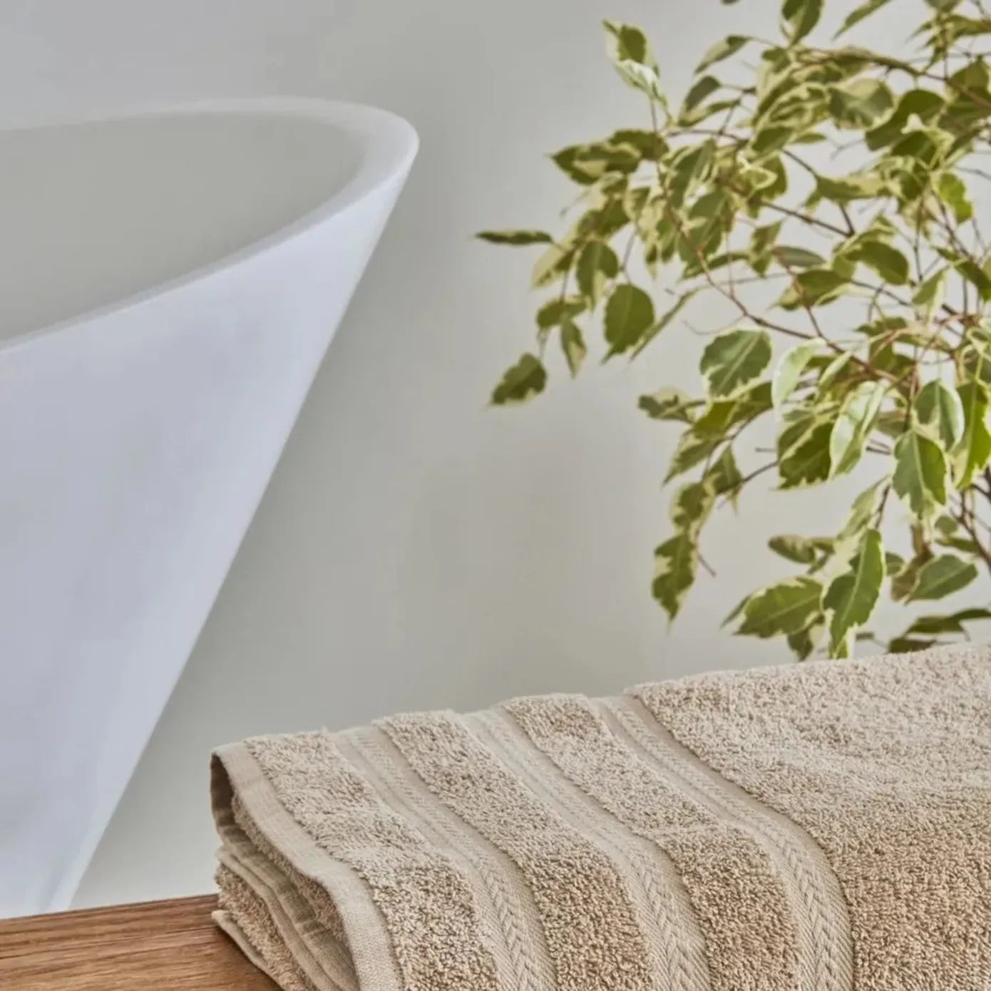 Karaca Home Wheat 100% Turkish Cotton Bath Towel, 100cmx150cm, Mocha - Image 2