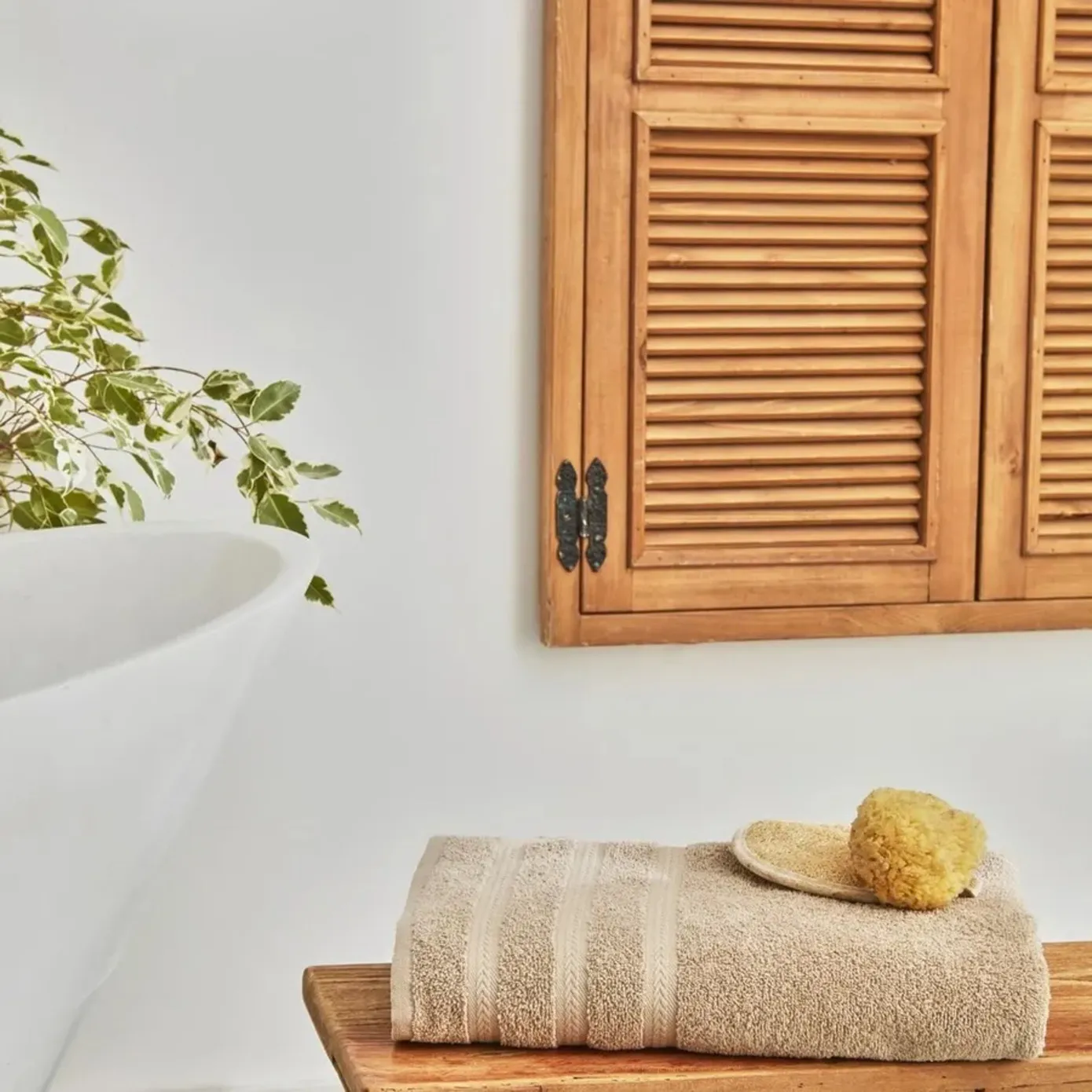 Karaca Home Wheat 100% Turkish Cotton Bath Towel, 100cmx150cm, Mocha - Image 3