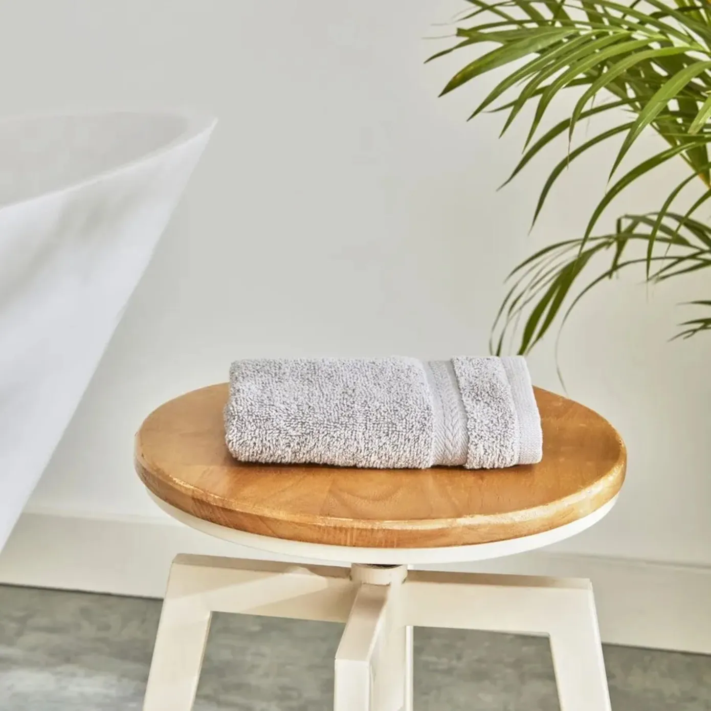 Karaca Home Wheat 100% Turkish Cotton Guest Towel, 30cmx50cm, Light Grey - Image 3