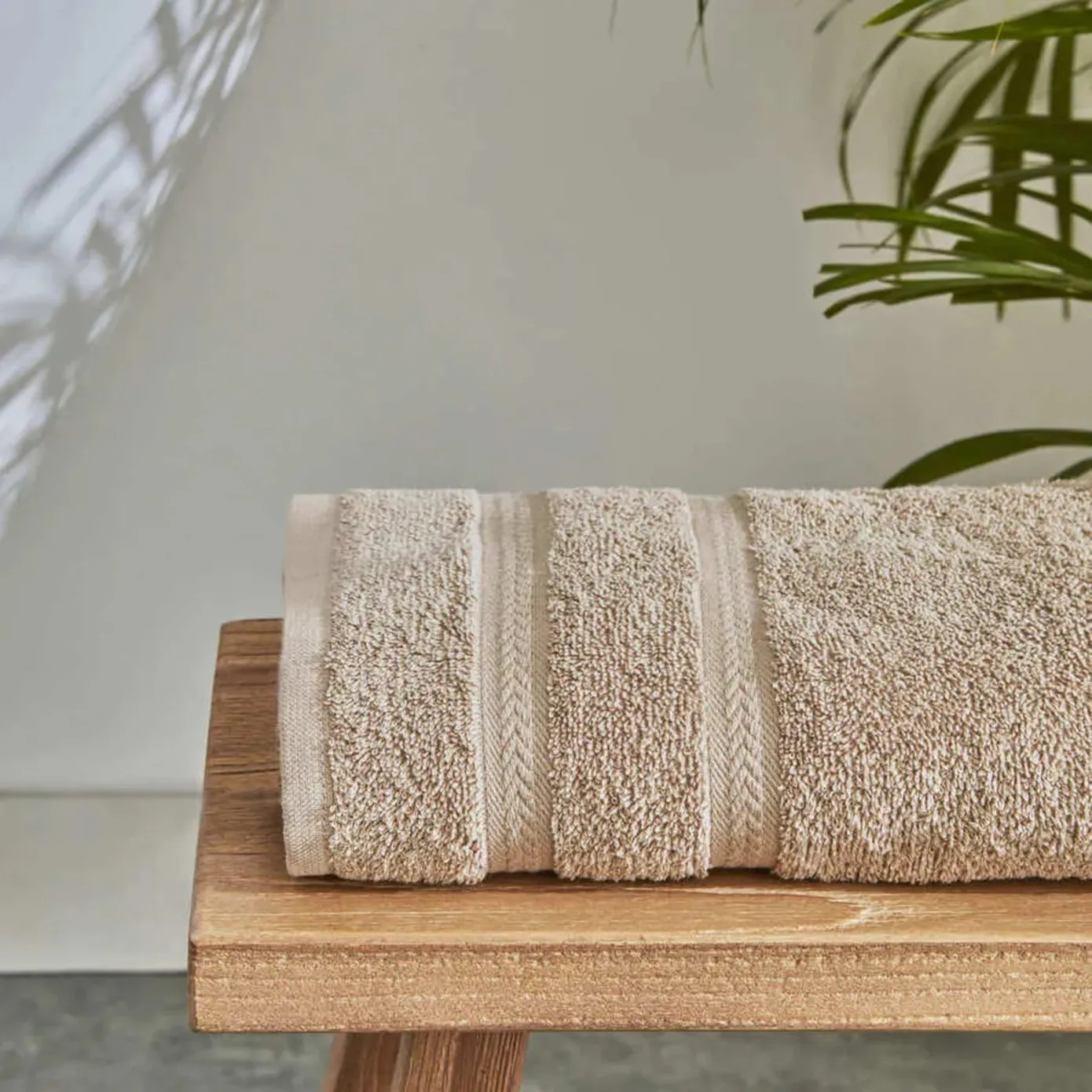 Karaca Home Wheat 100% Turkish Cotton Shower Towel, 70cmx140cm, Mocha - Image 2