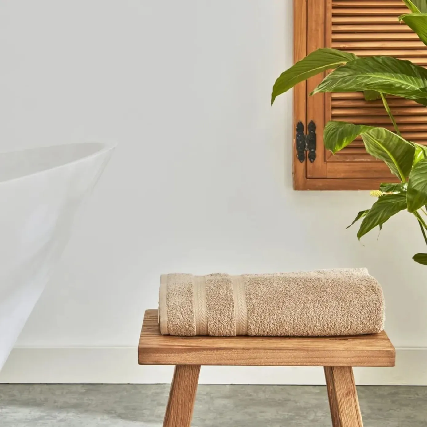 Karaca Home Wheat 100% Turkish Cotton Shower Towel, 70cmx140cm, Mocha - Image 3
