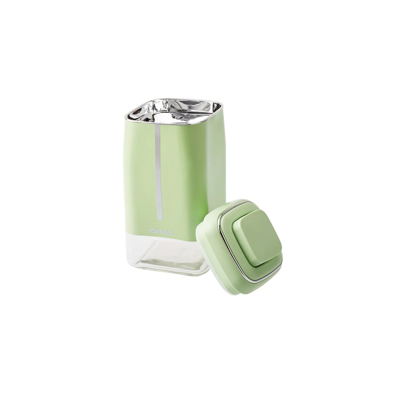 Karaca Horizon Glass Storage Container, Medium, Green - Image 4