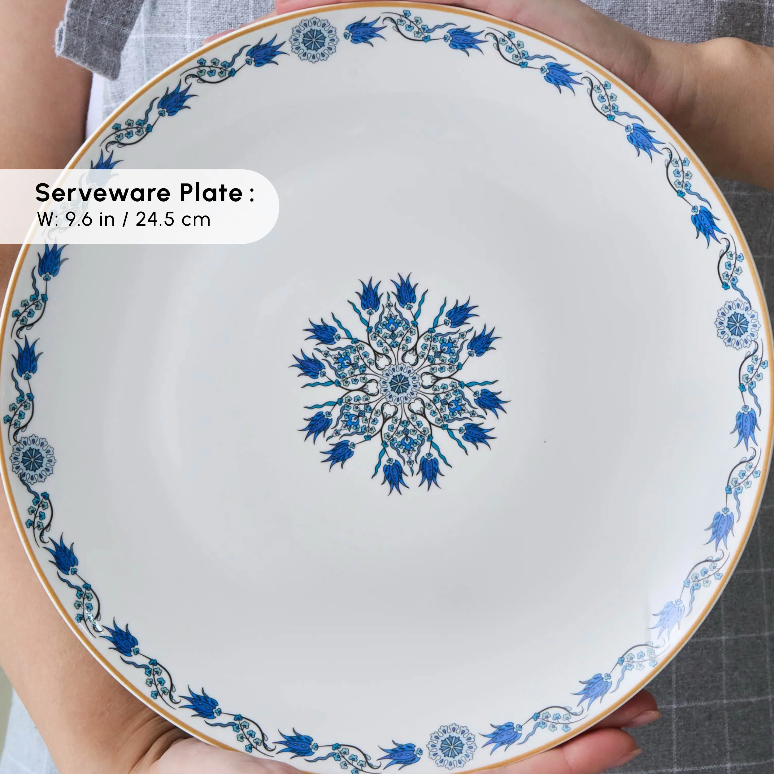 Karaca Bone China İznik 26-Piece Serveware Set for 6 People, Multi - Image 7