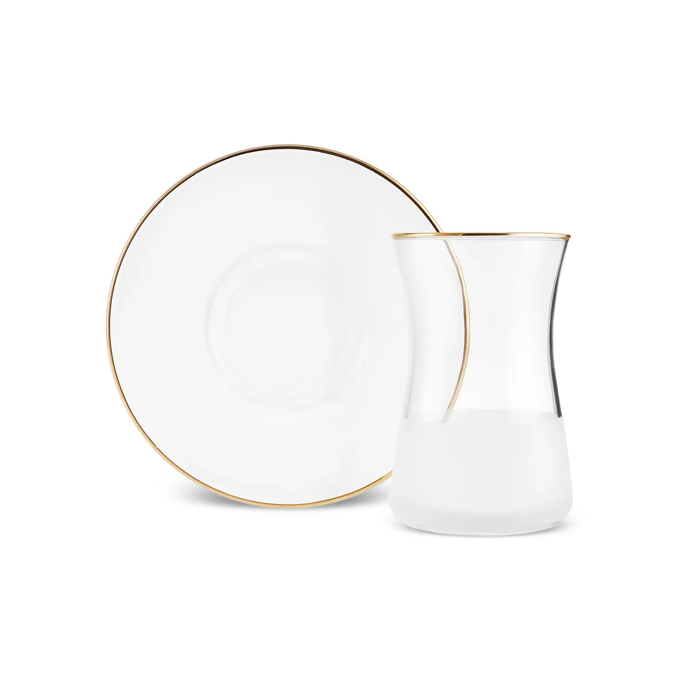 Karaca Jasmine 12-Piece Glass Turkish Tea Set for 6 People, White - Image 7
