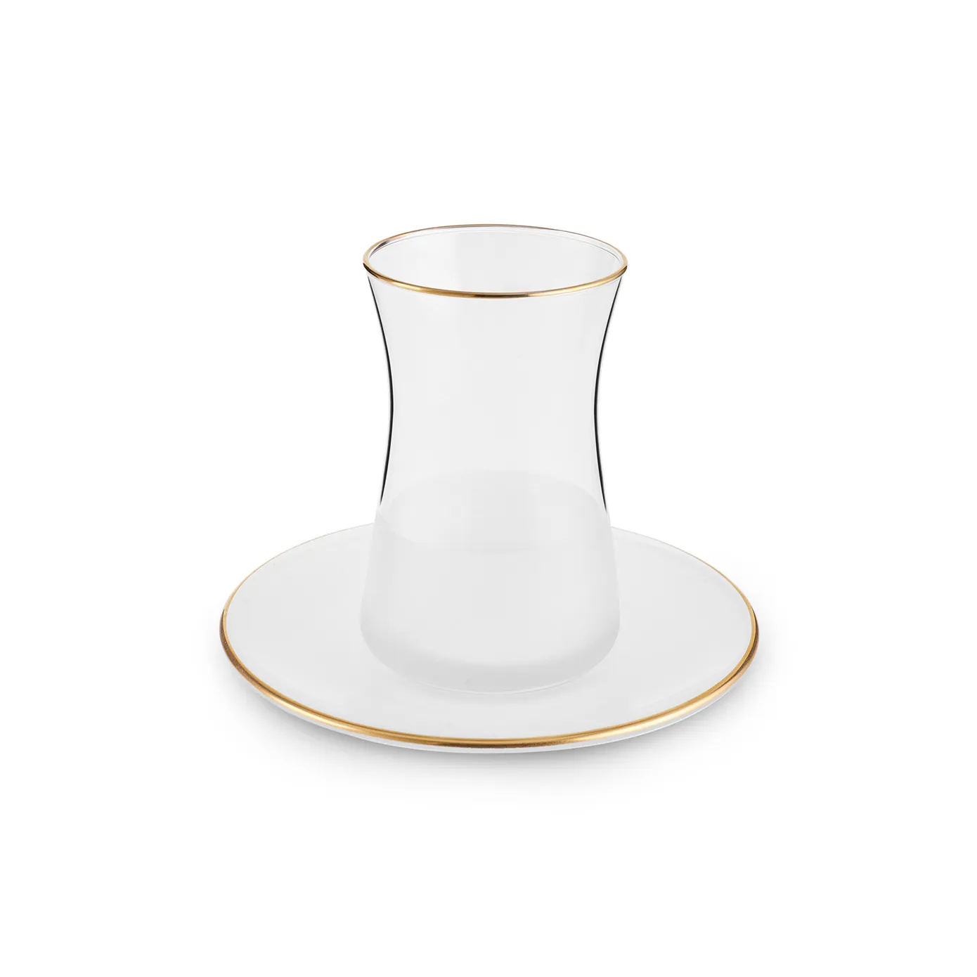 Karaca Jasmine 12-Piece Glass Turkish Tea Set for 6 People, White - Image 8