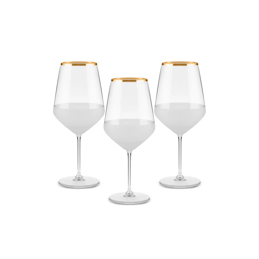 Karaca Jasmine 3-Piece Wine Glass Set, 490ml, White - Image 4