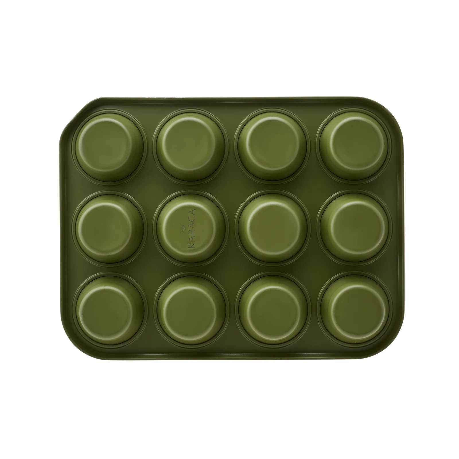 Karaca Jennese Non-Stick Metal Muffin Sheet, 35cmx27cm, Green - Image 3