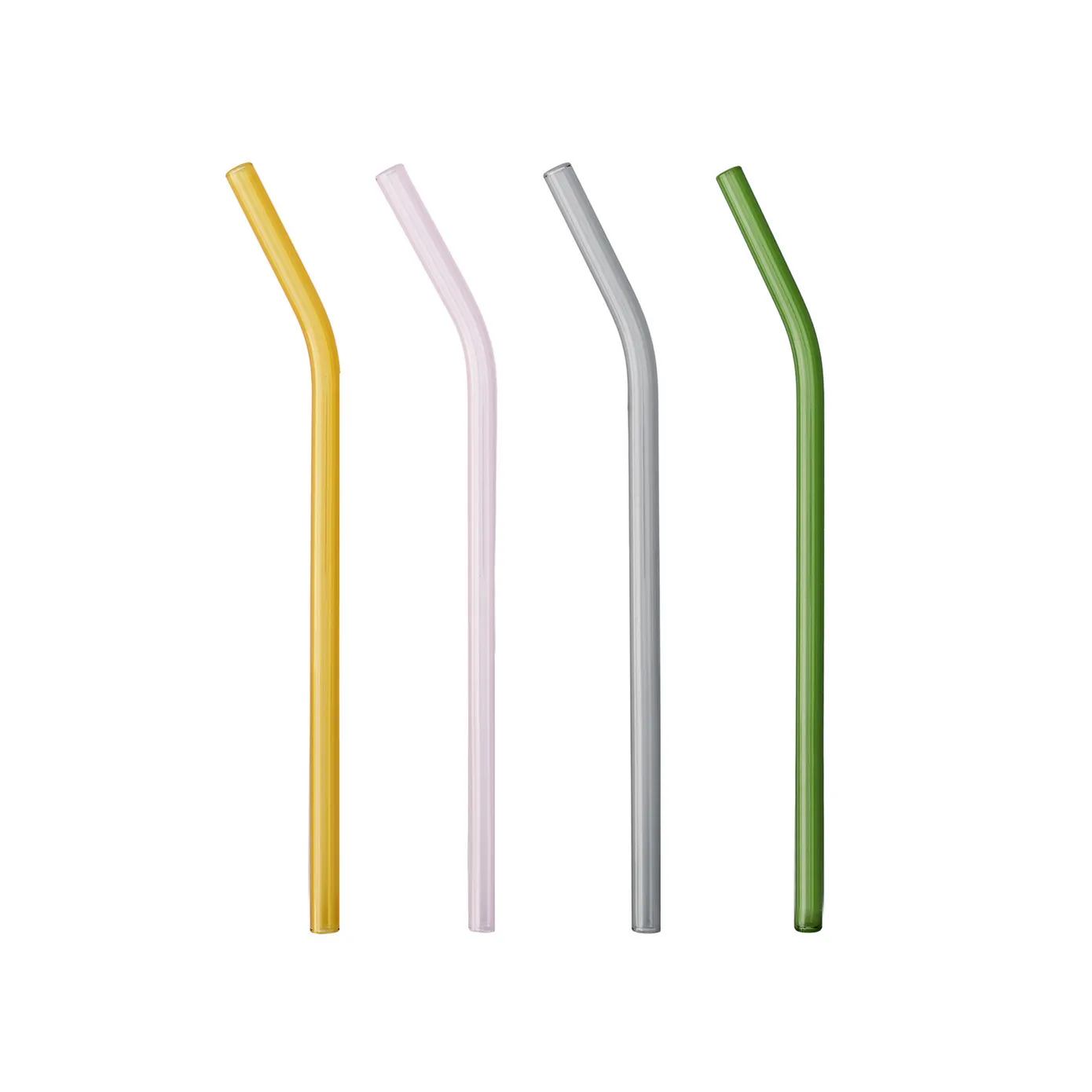 Karaca Joy Glass Straw, 4 Piece, 10cm, Multi