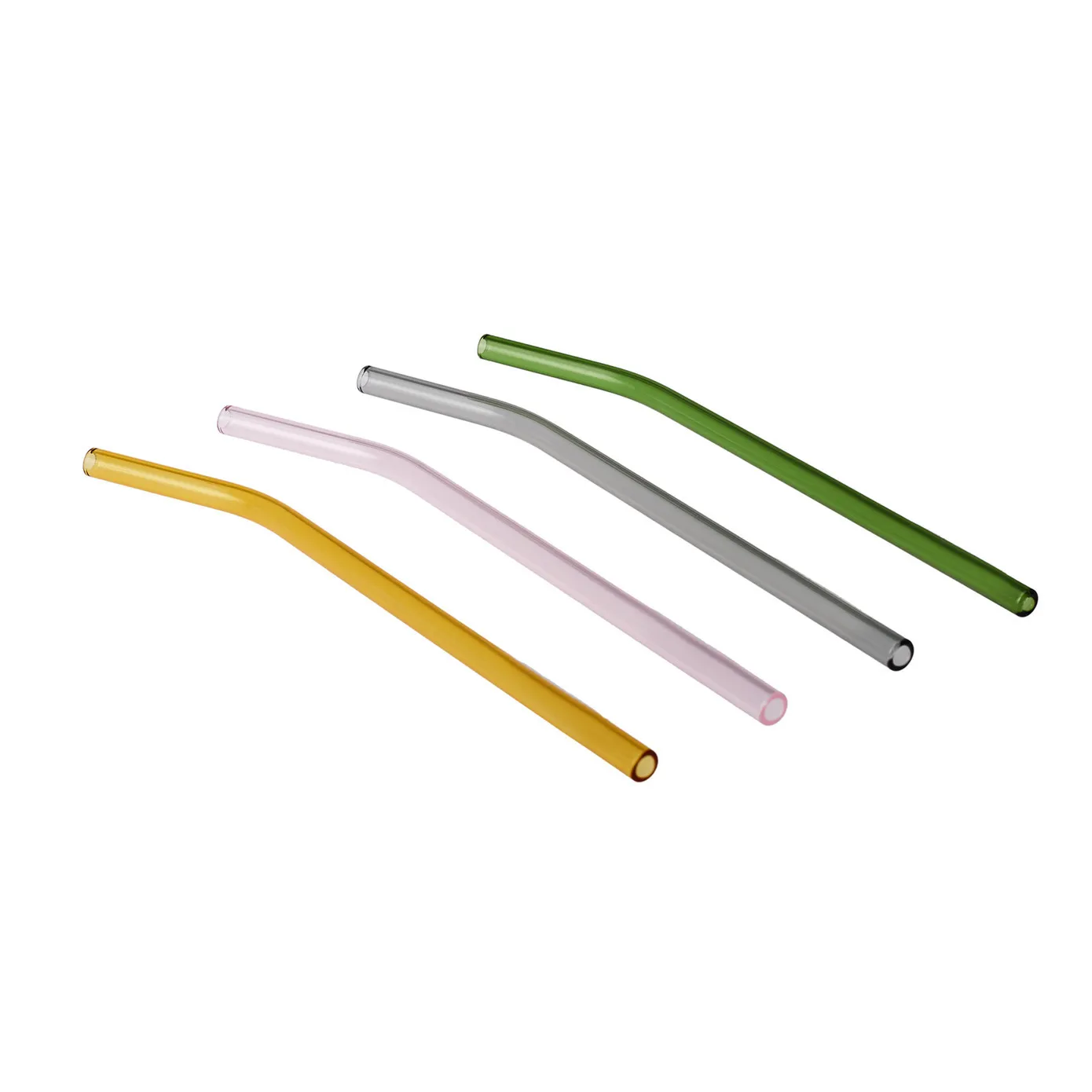 Karaca Joy Glass Straw, 4 Piece, 10cm, Multi - Image 2