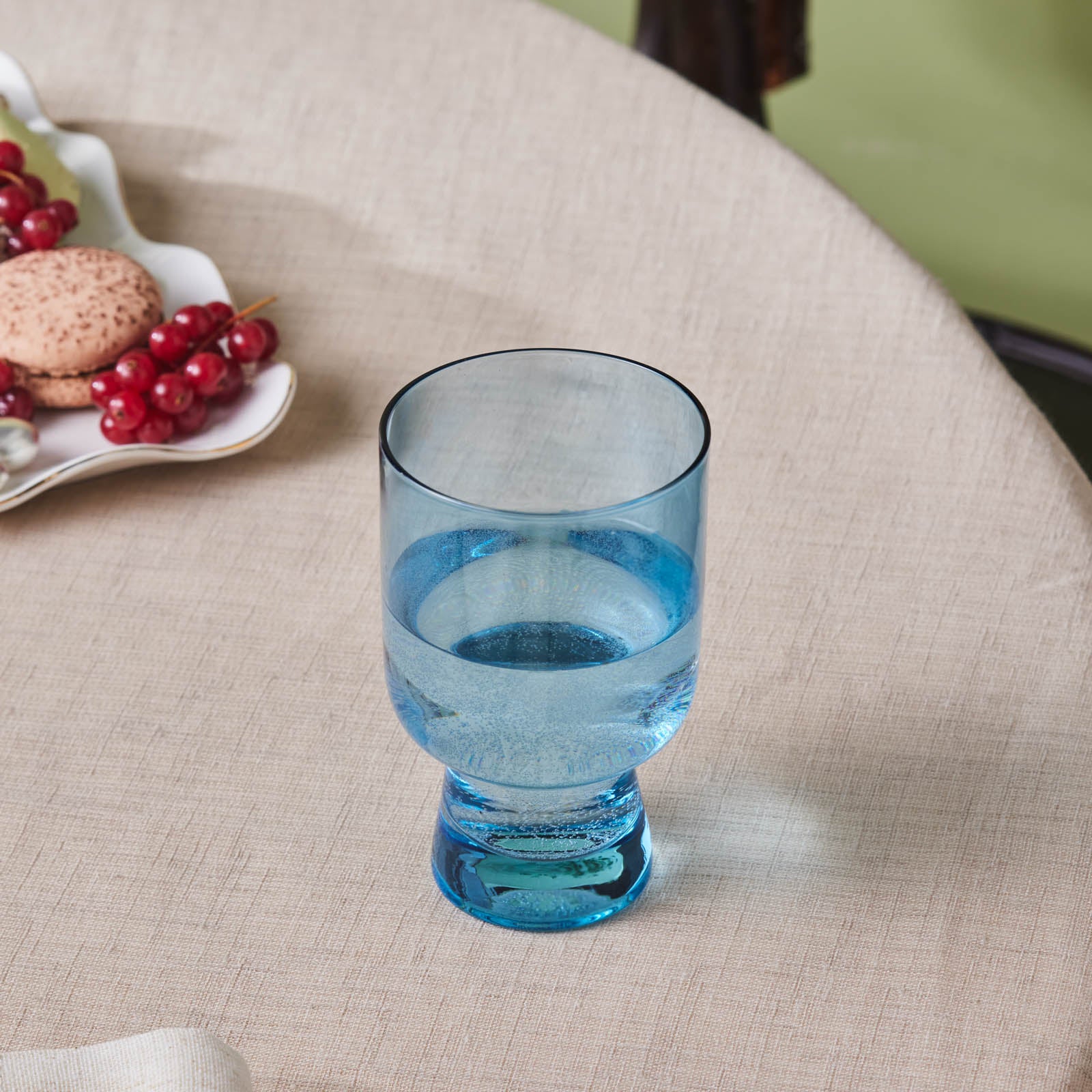 Karaca Julia Tumbler Glass, 340ml, Blue - Image 3