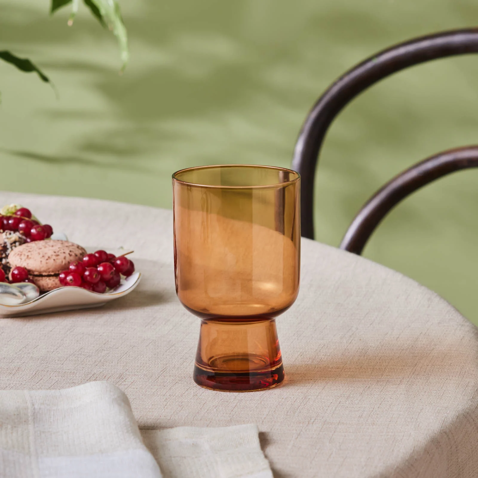 Karaca Julia Tumbler Glass, 340ml, Amber
