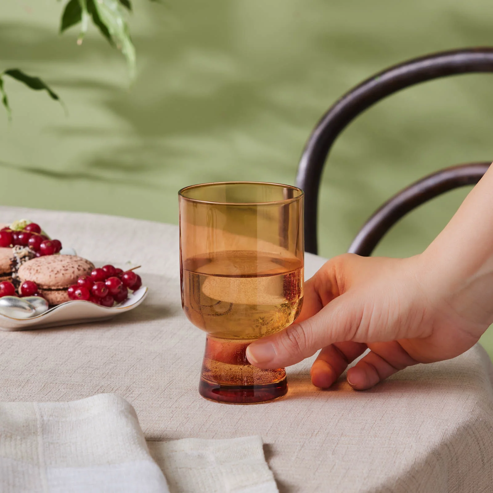 Karaca Julia Tumbler Glass, 340ml, Amber - Image 3