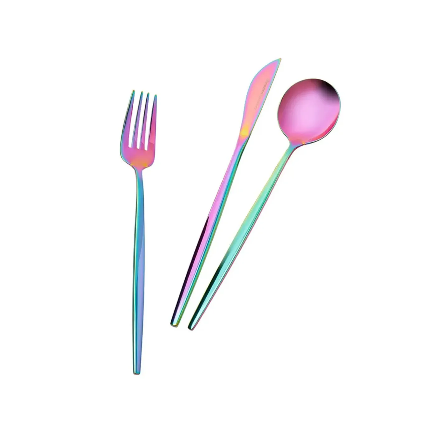 Karaca Jupiter 30-Piece Stainless Steel Cutlery Set for 6 People, Shiny Rainbow - Image 9