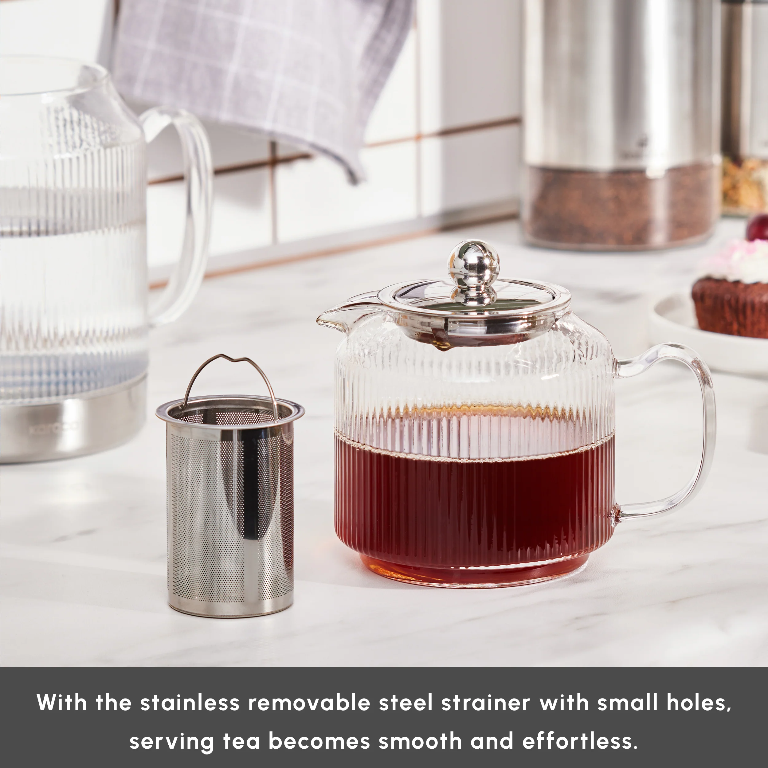 Karaca Kelly Glass Teapot, XL - Image 6