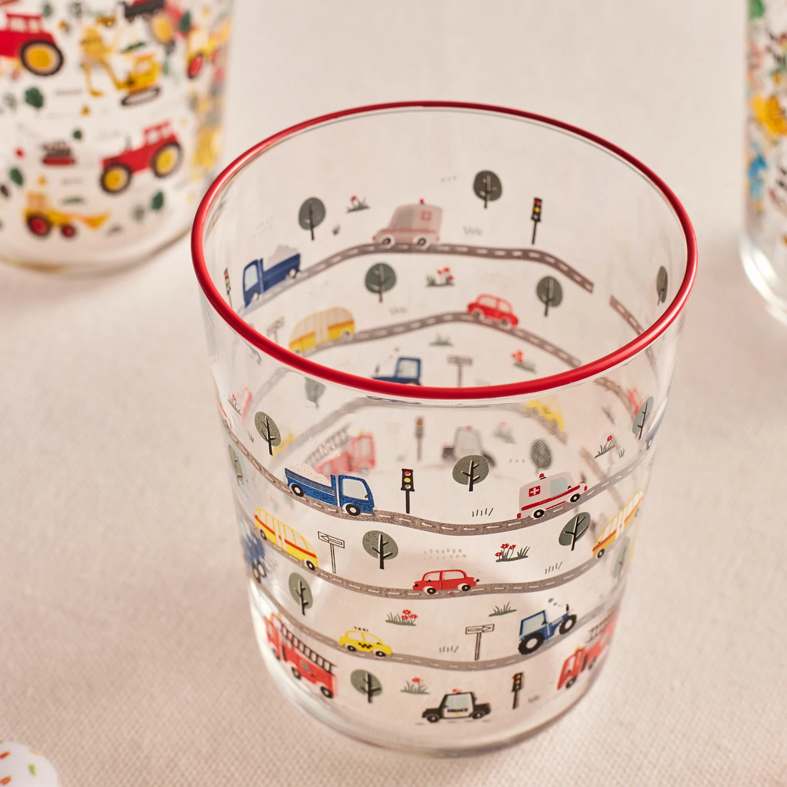 Karaca Kids 3-Piece Tumbler Glass Set, 315ml, Boy, Pink - Image 4