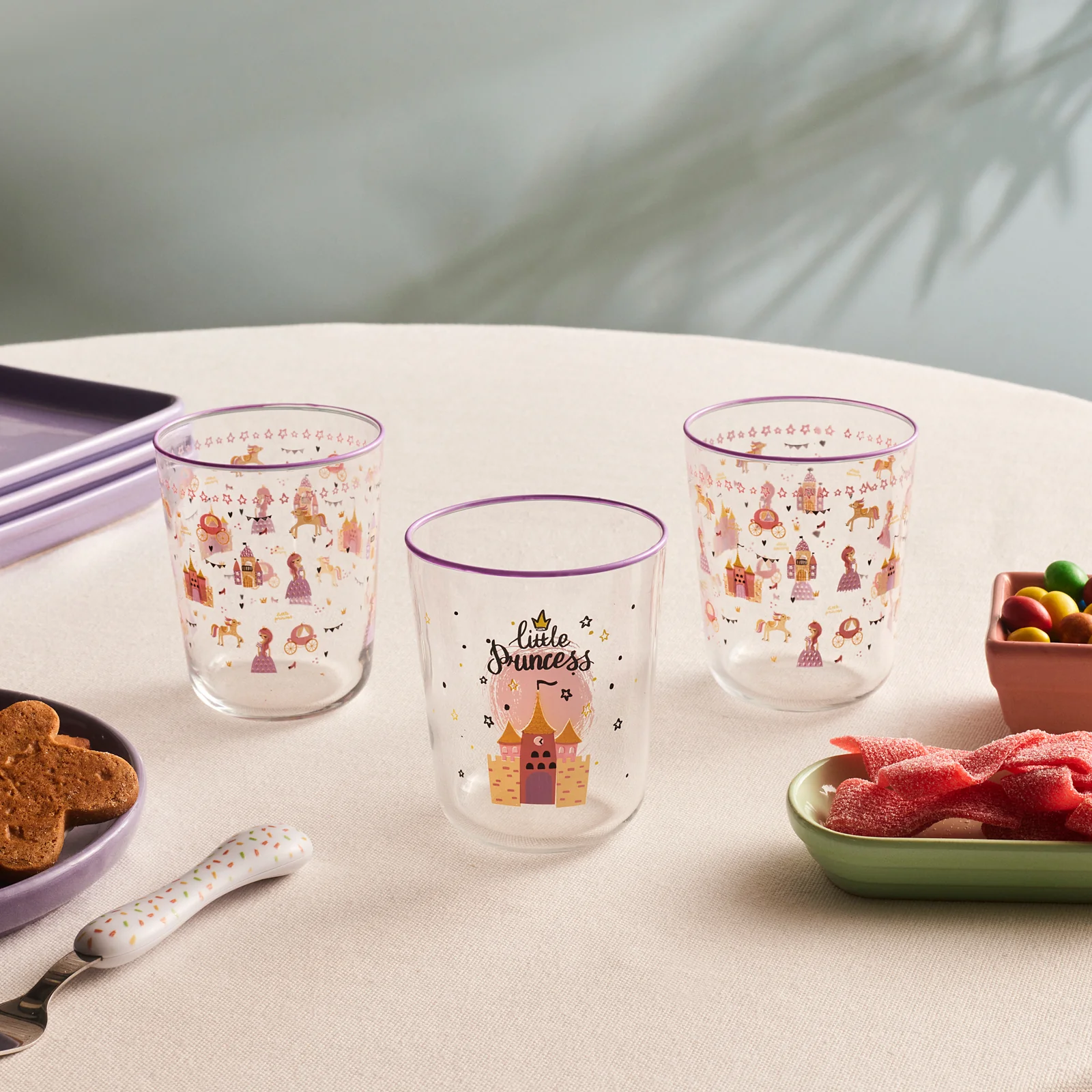 Karaca Kids 3-Piece Tumbler Glass Set, 315ml, Girl, Pink - Image 2
