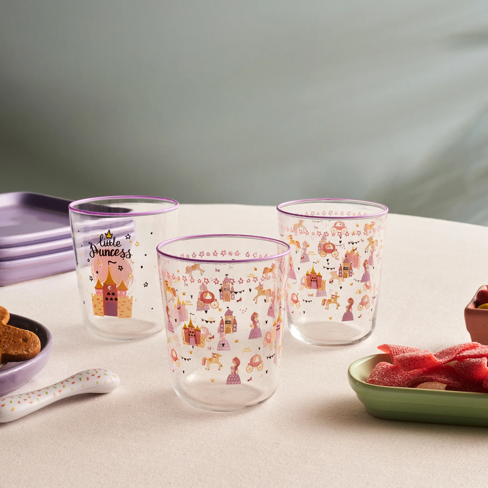 Karaca Kids 3-Piece Tumbler Glass Set, 315ml, Girl, Pink - Image 4