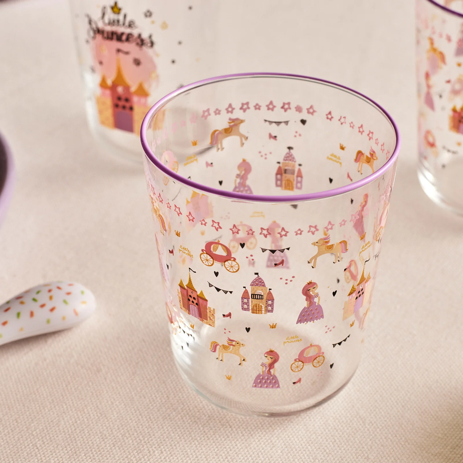 Karaca Kids 3-Piece Tumbler Glass Set, 315ml, Girl, Pink - Image 5