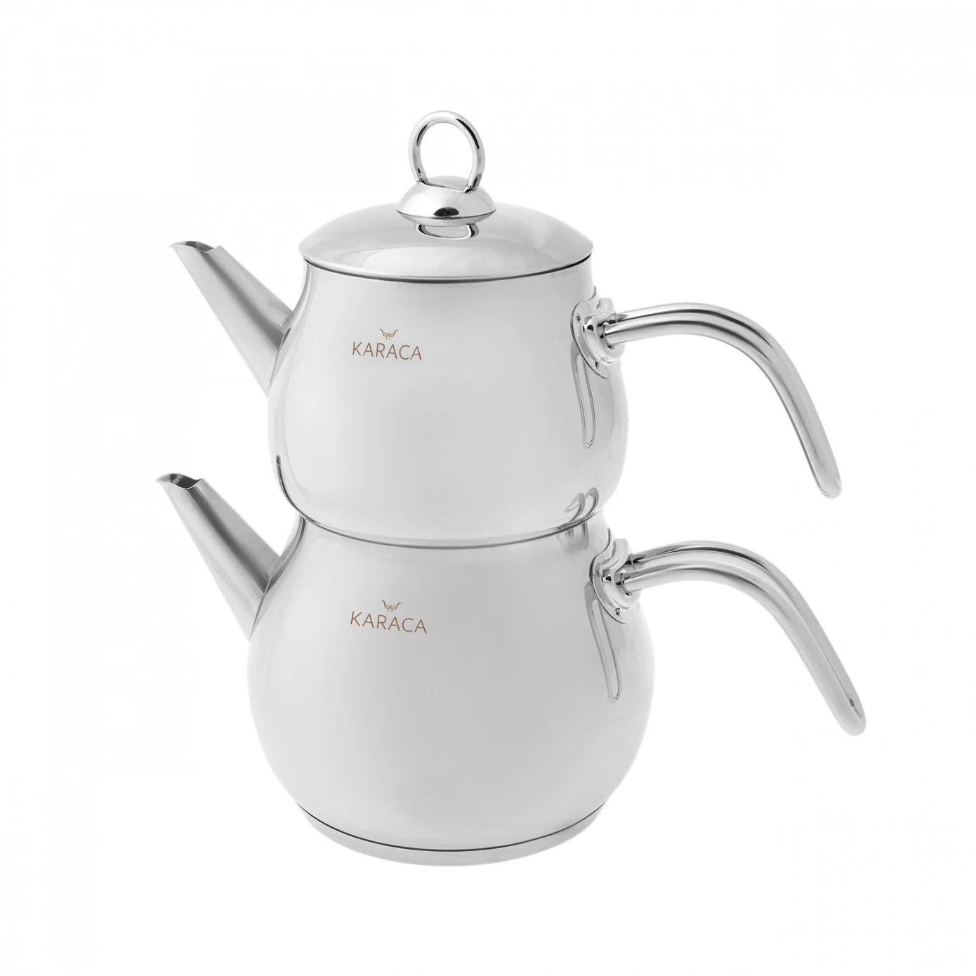 Karaca Layla Stainless Steel Induction Teapot Set, Midi, Silver - Image 3