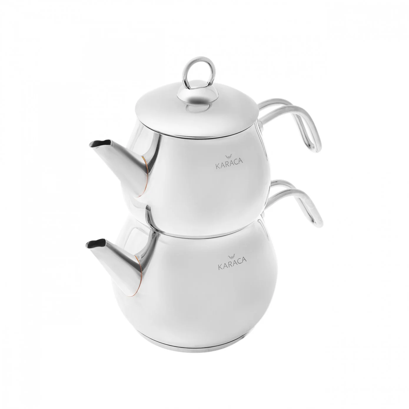 Karaca Layla Stainless Steel Induction Teapot Set, Midi, Silver - Image 4